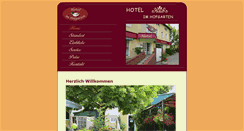 Desktop Screenshot of hotel-im-hofgarten.de